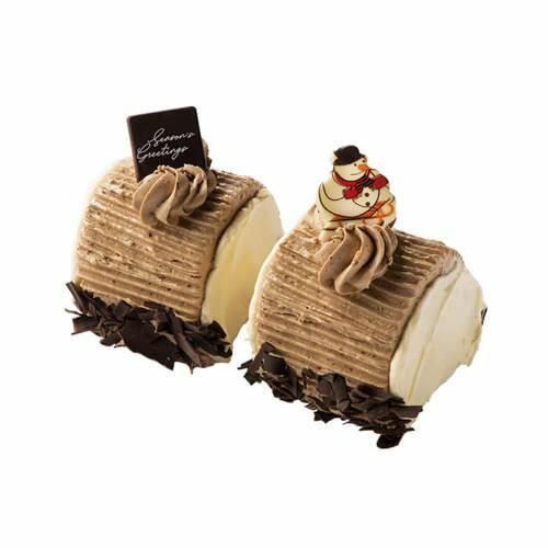 Kerstgebakje chocolade - 2 st.